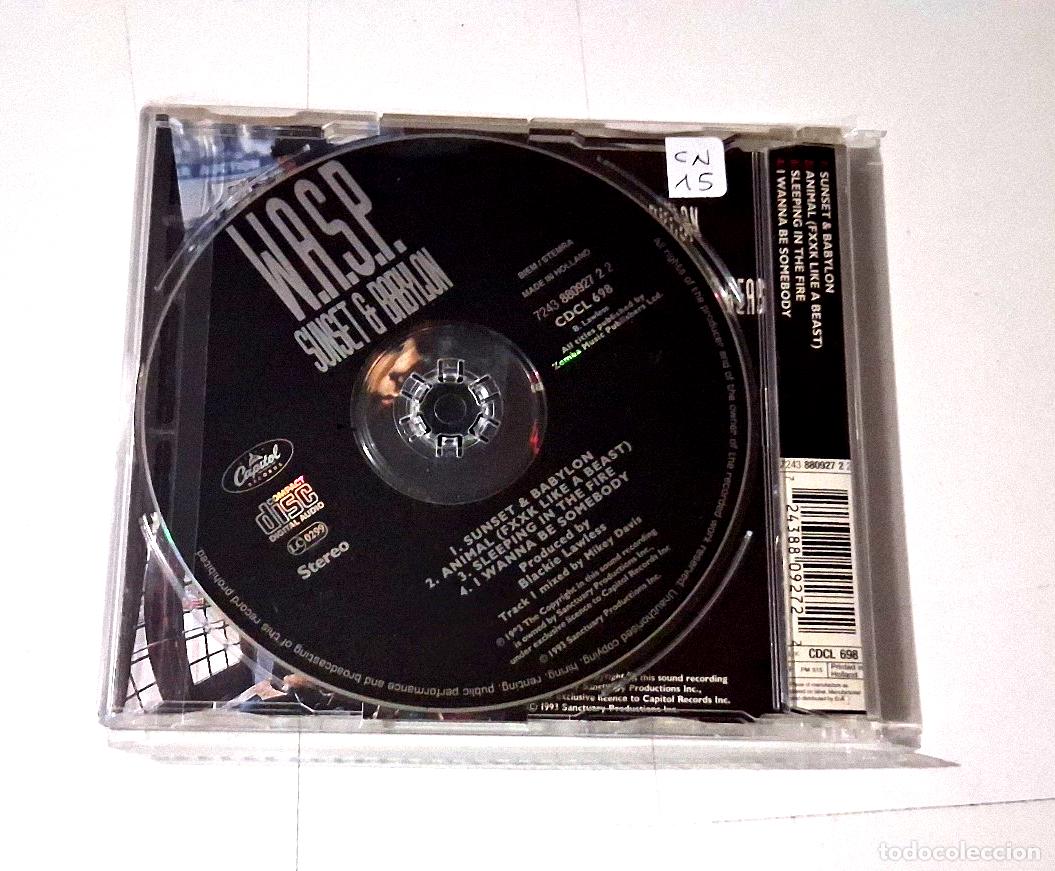 CDs de m&uacute;sica: W.A.S.P. &rdquo;SUNSET & BABYLON&rdquo; CD SINGLE 4 TRACKS COMO NUEVO - Foto 2