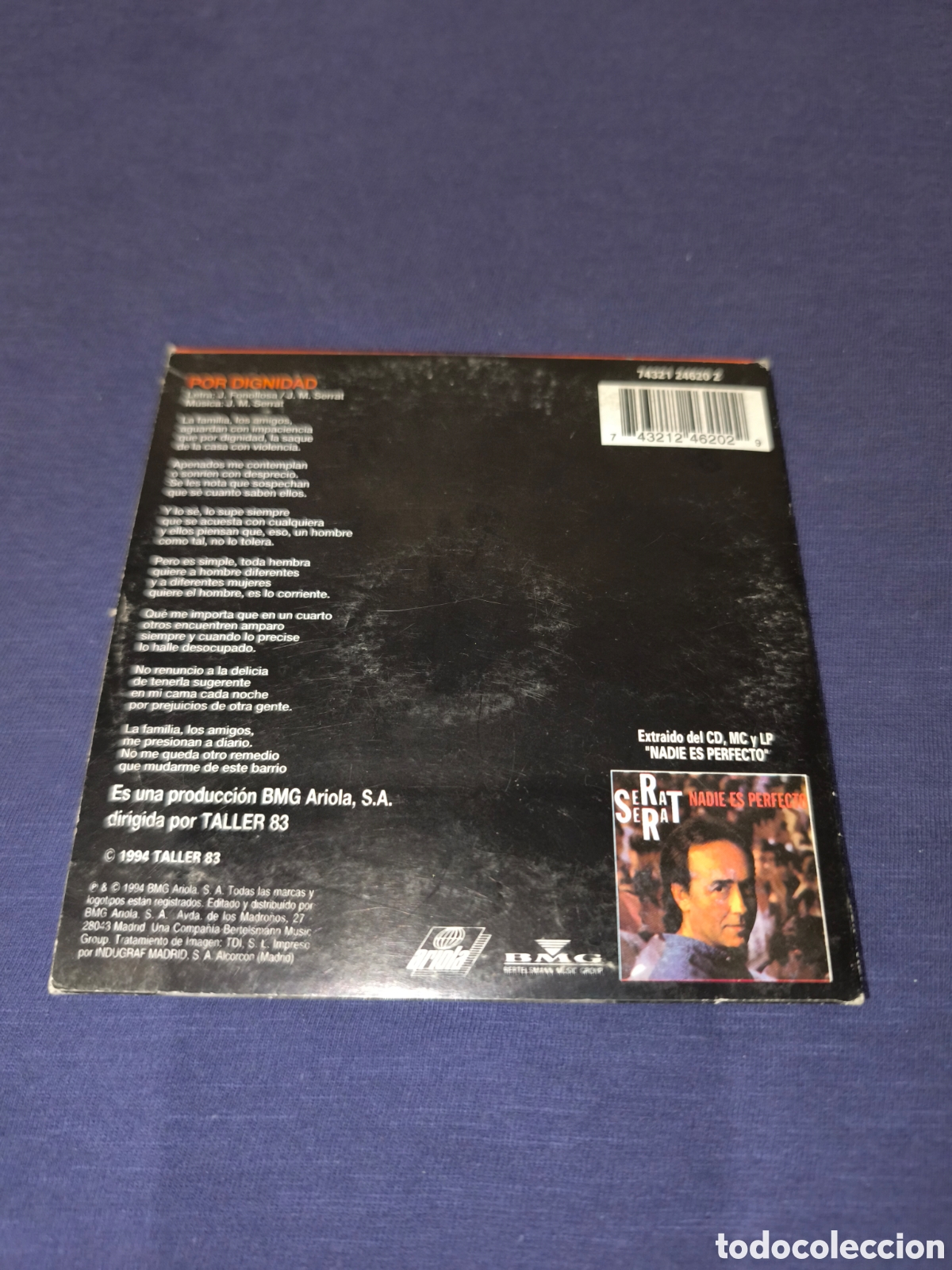 CDs de m&uacute;sica: Serrat Por dignidad single CD - Foto 2