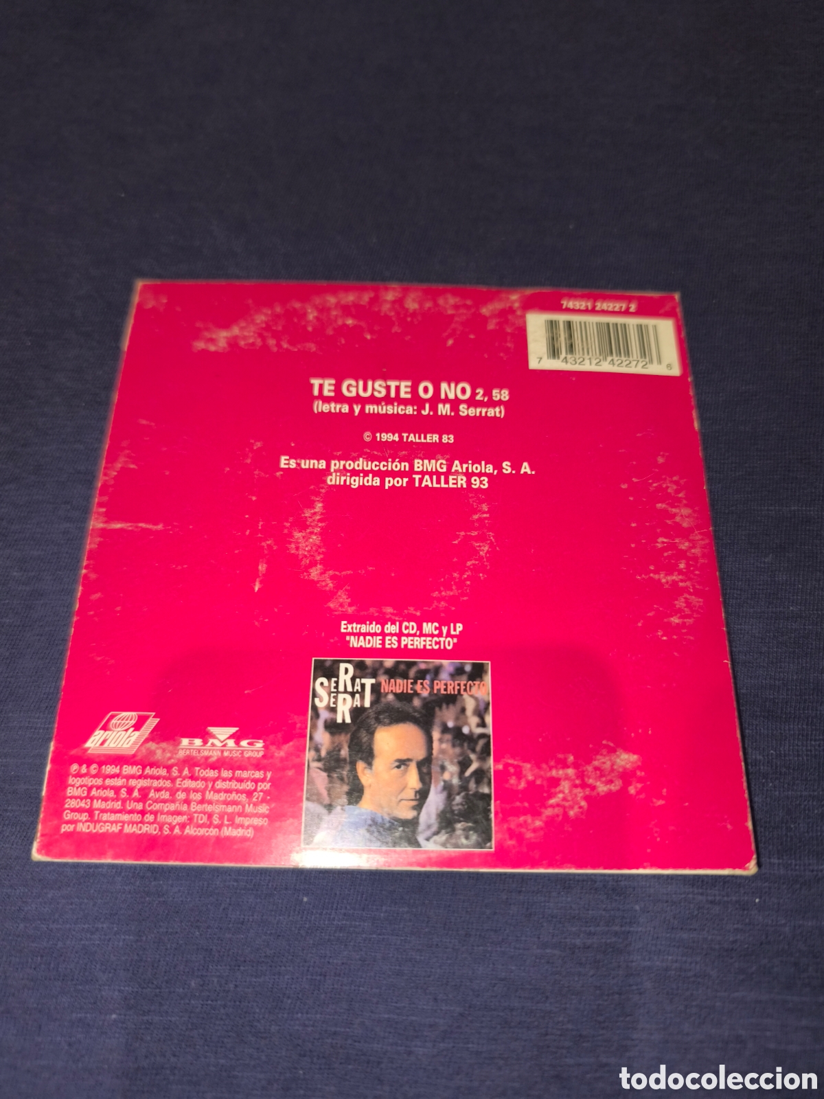 CDs de m&uacute;sica: Serrat Te guste o no single CD - Foto 2