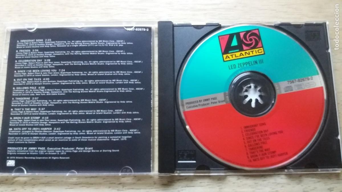 CDs de m&uacute;sica: Led Zeppelin. Led Zeppelin III. CD remaster 1994 - Foto 2