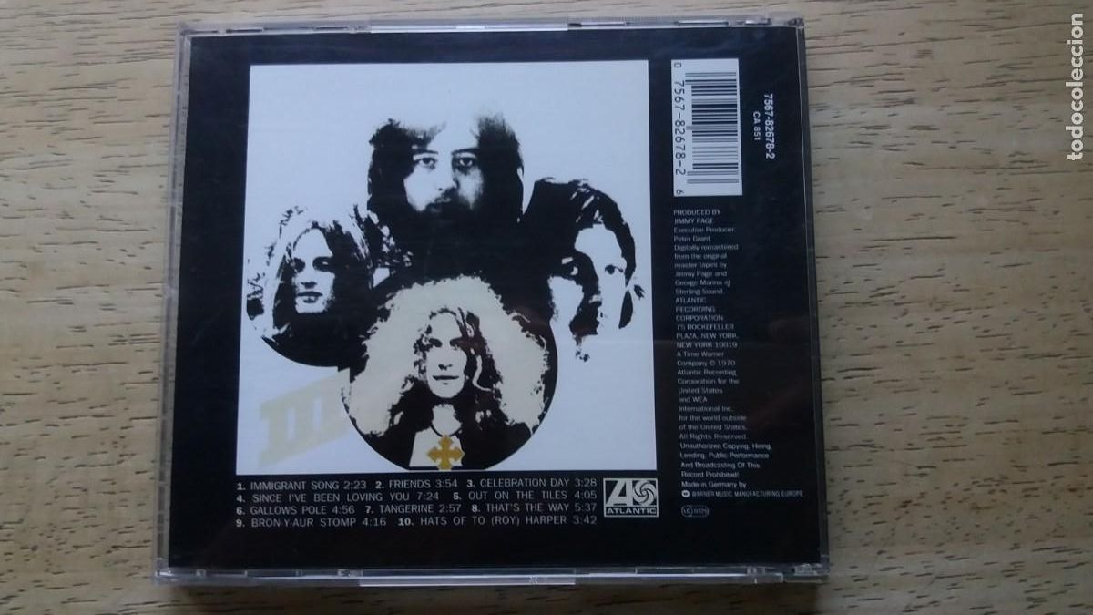 CDs de m&uacute;sica: Led Zeppelin. Led Zeppelin III. CD remaster 1994 - Foto 4