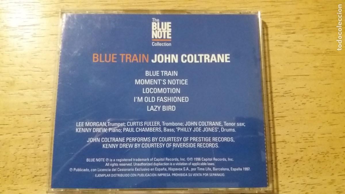 CDs de m&uacute;sica: John Coltrane. Blue Train. CD remaster Bluenote 1997 - Foto 2