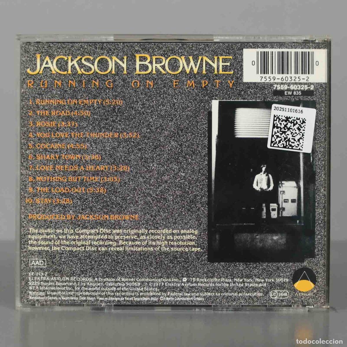 CDs de m&uacute;sica: CD. Jackson Browne &ndash; Running On Empty - Foto 2