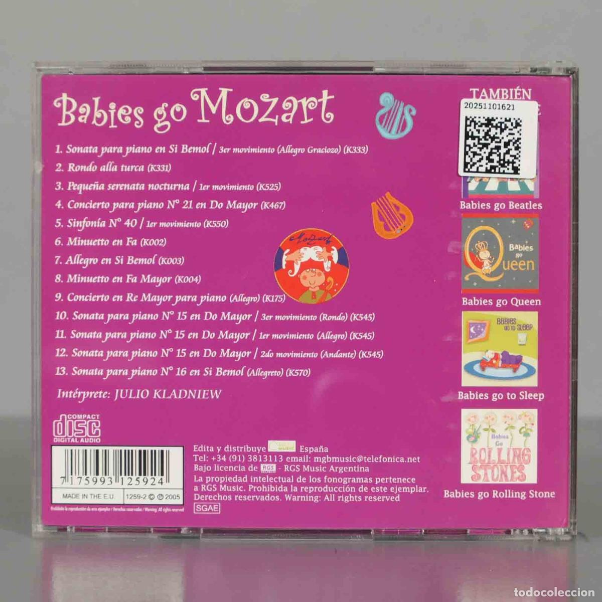 CDs de m&uacute;sica: CD. BABIES GO MOZART. - Foto 2