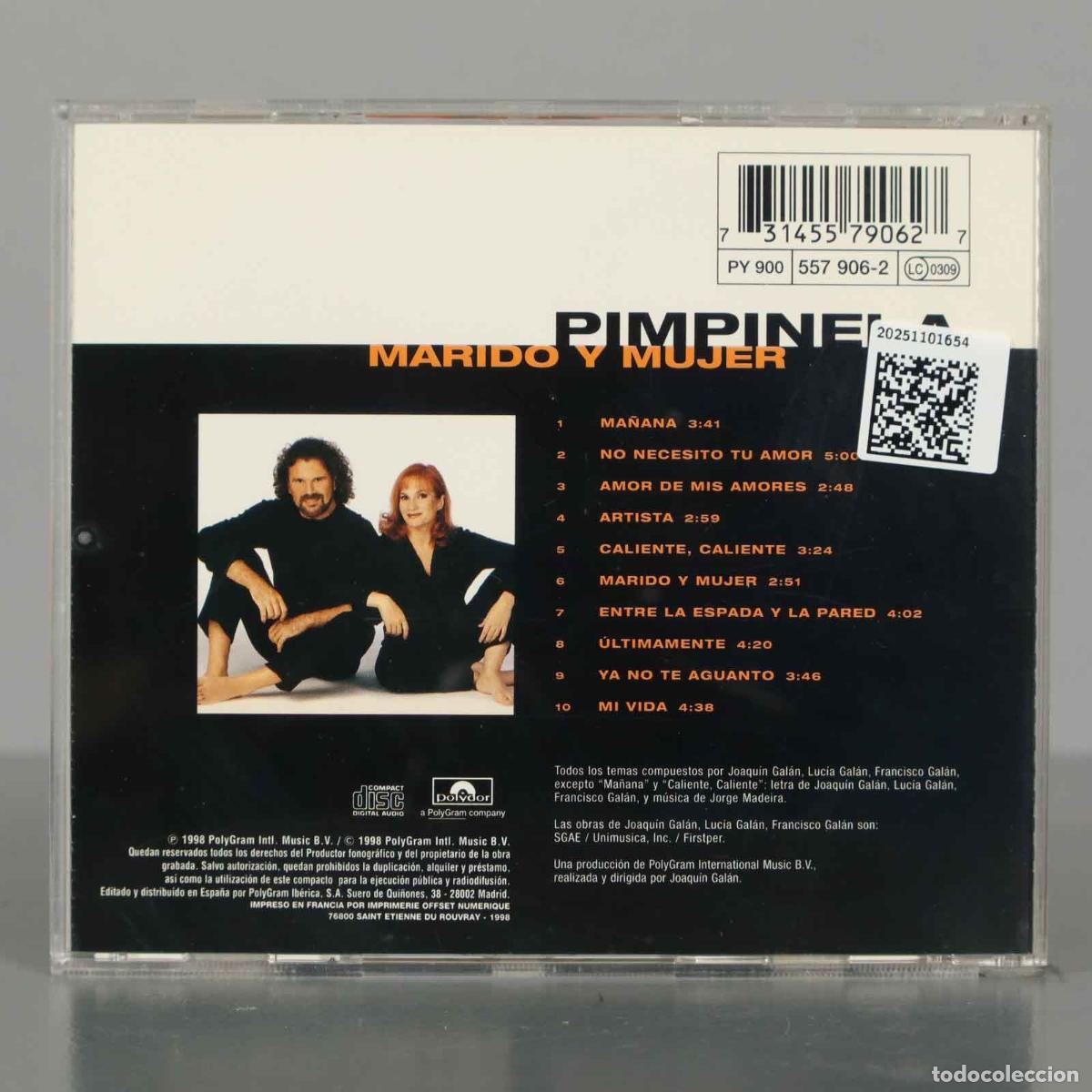CDs de m&uacute;sica: CD. Pimpinela &ndash; Marido Y Mujer - Foto 2