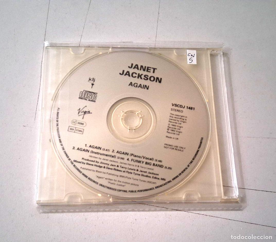 CDs de m&uacute;sica: JANET JACKSON &rdquo;AGAIN&rdquo; CD SINGLE 4 TRACKS COMO NUEVO - Foto 1