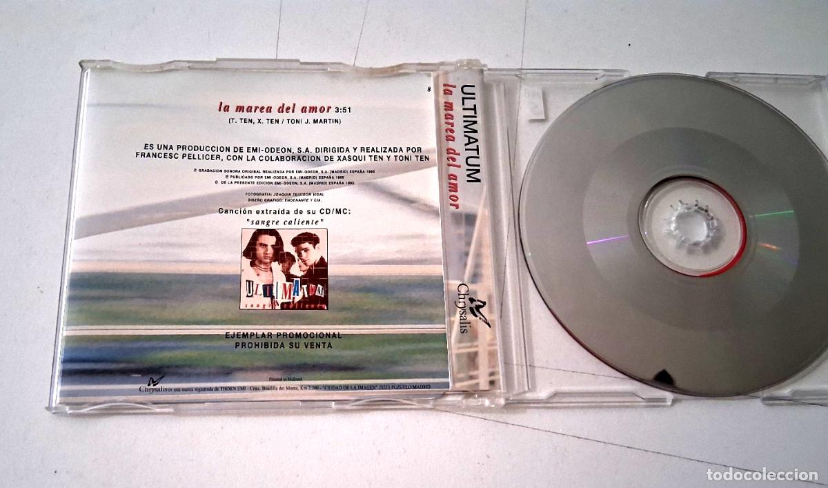 CDs de m&uacute;sica: ULTIMATUM &rdquo;LA MAREA DEL AMOR&rdquo; CD SINGLE 1 TRACKS - Foto 2