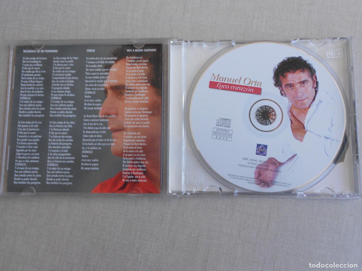 CDs de m&uacute;sica: MANUEL ORTA - LOCO CORAZON - CD -2002 - 13 TEMAS- - Foto 2