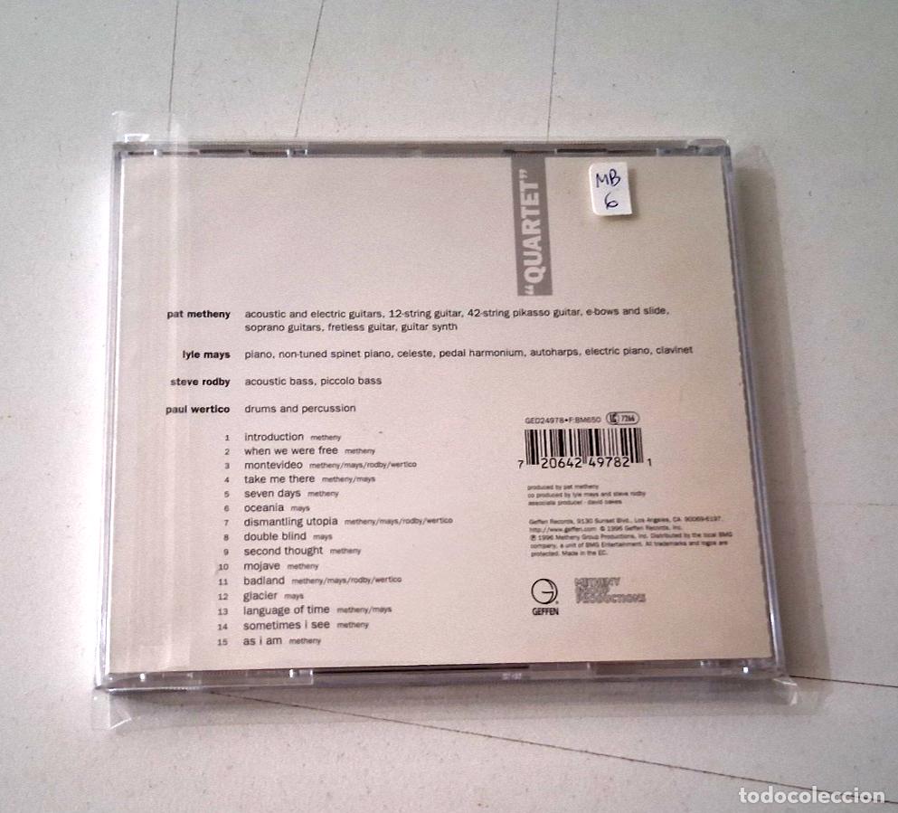 CDs de m&uacute;sica: PAT METHENY GROUP &rdquo;QUARTET&rdquo; CD 15 TRACKS - Foto 2