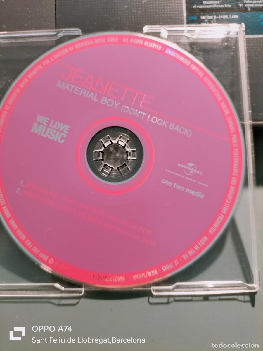 CDs de m&uacute;sica: RAR SINGLE CD. JEANETTE. MATERIAL BOY. 2 TRACKS - Foto 2
