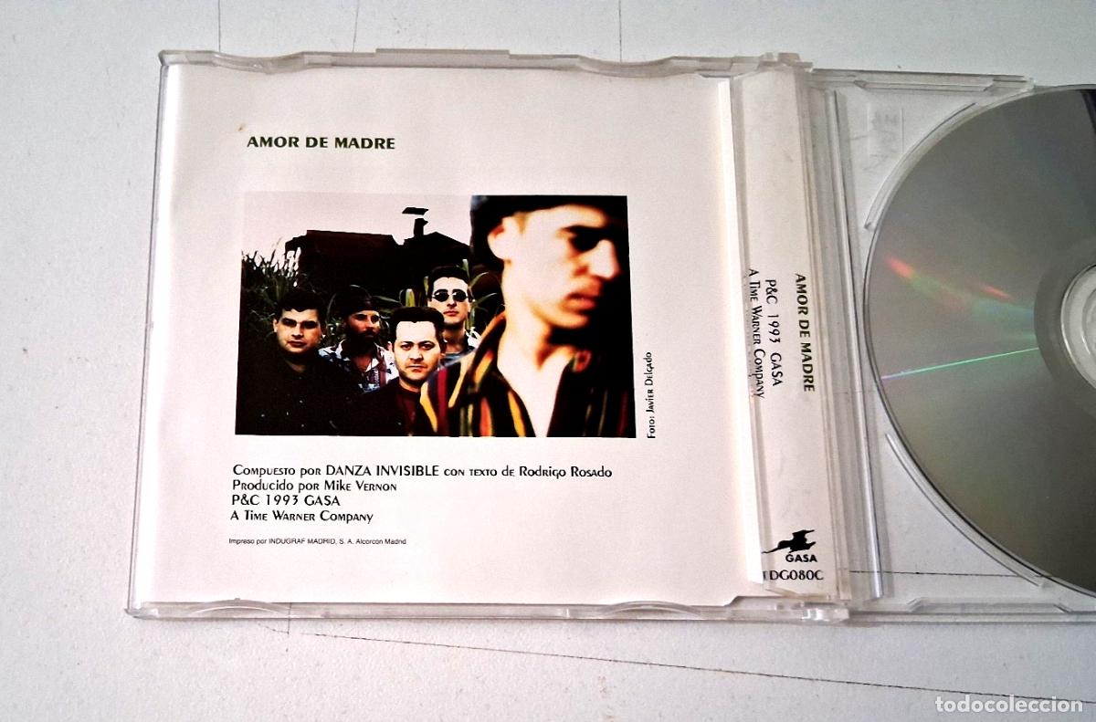 CDs de m&uacute;sica: DANZA INVISIBLE &rdquo;AMOR DE MADRE&rdquo; CD SINGLE 1 TRACKS - Foto 2