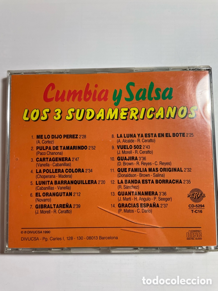 CDs de m&uacute;sica: CD Los 3 Sudamericanos Cumbia y Salsa - Foto 2