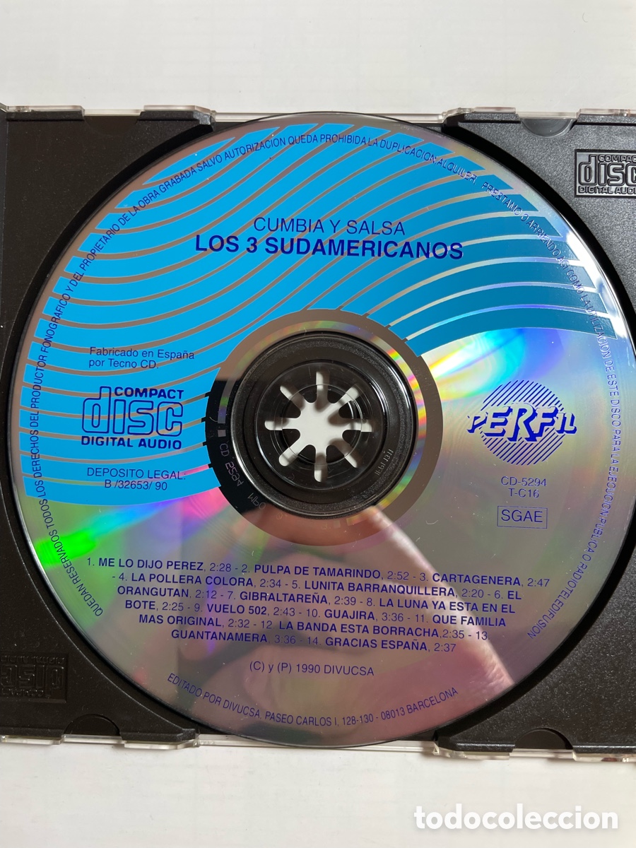 CDs de m&uacute;sica: CD Los 3 Sudamericanos Cumbia y Salsa - Foto 3