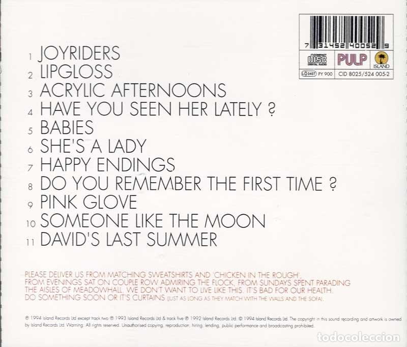 CDs de m&uacute;sica: Pulp - His N Hers. CD - Foto 2