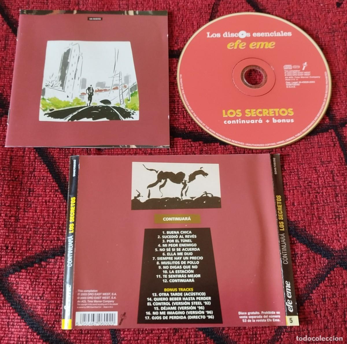 CDs de m&uacute;sica: LOS SECRETOS ** Continuar&aacute; ** CD REEDICION 2003 - Foto 1