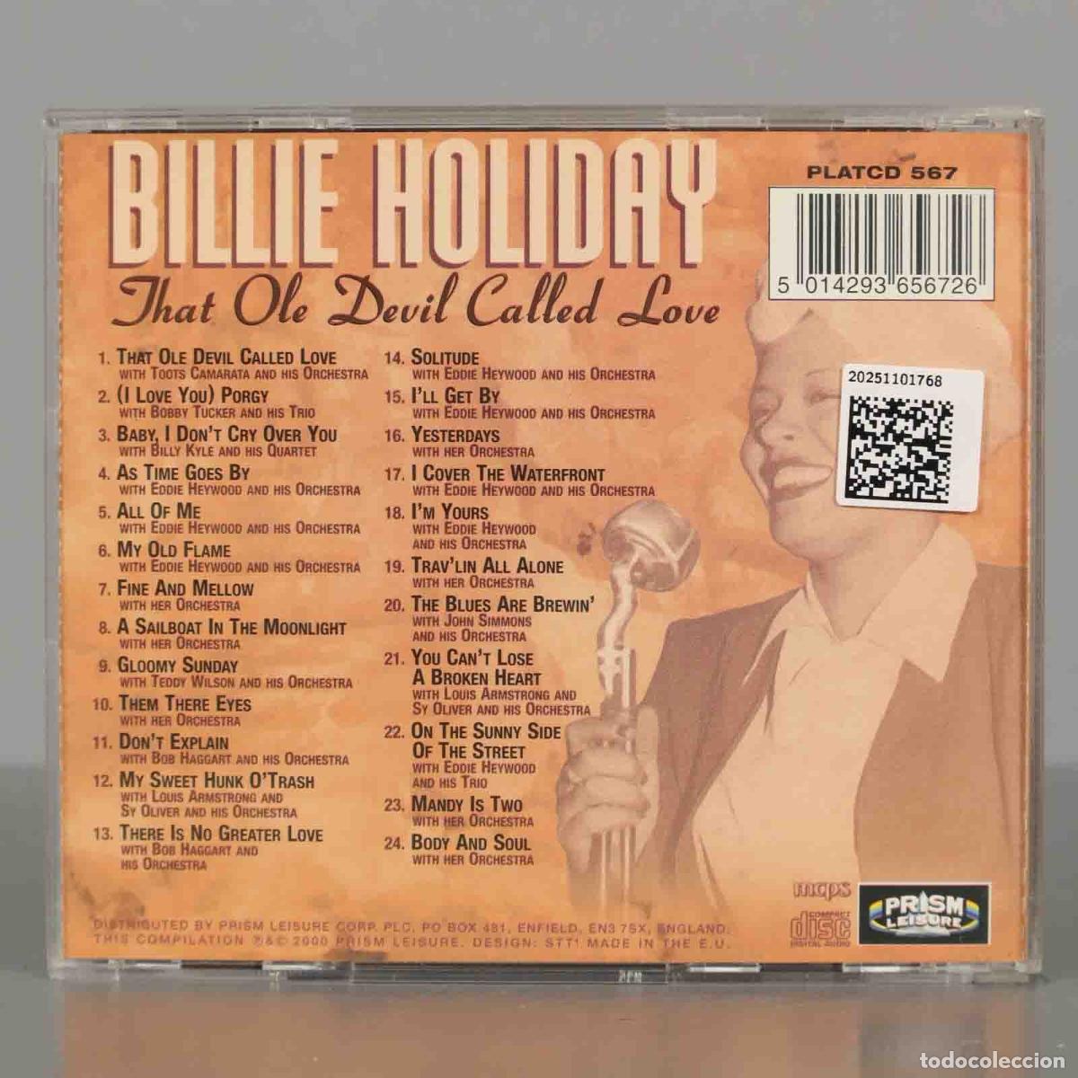 CDs de m&uacute;sica: CD. Billie Holiday &ndash; That Ole Devil Called Love - Foto 2