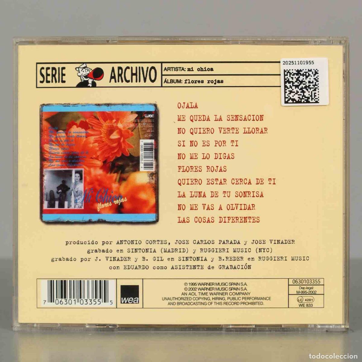 CDs de m&uacute;sica: CD. Mi Chica - Flores Rojas. - Foto 2