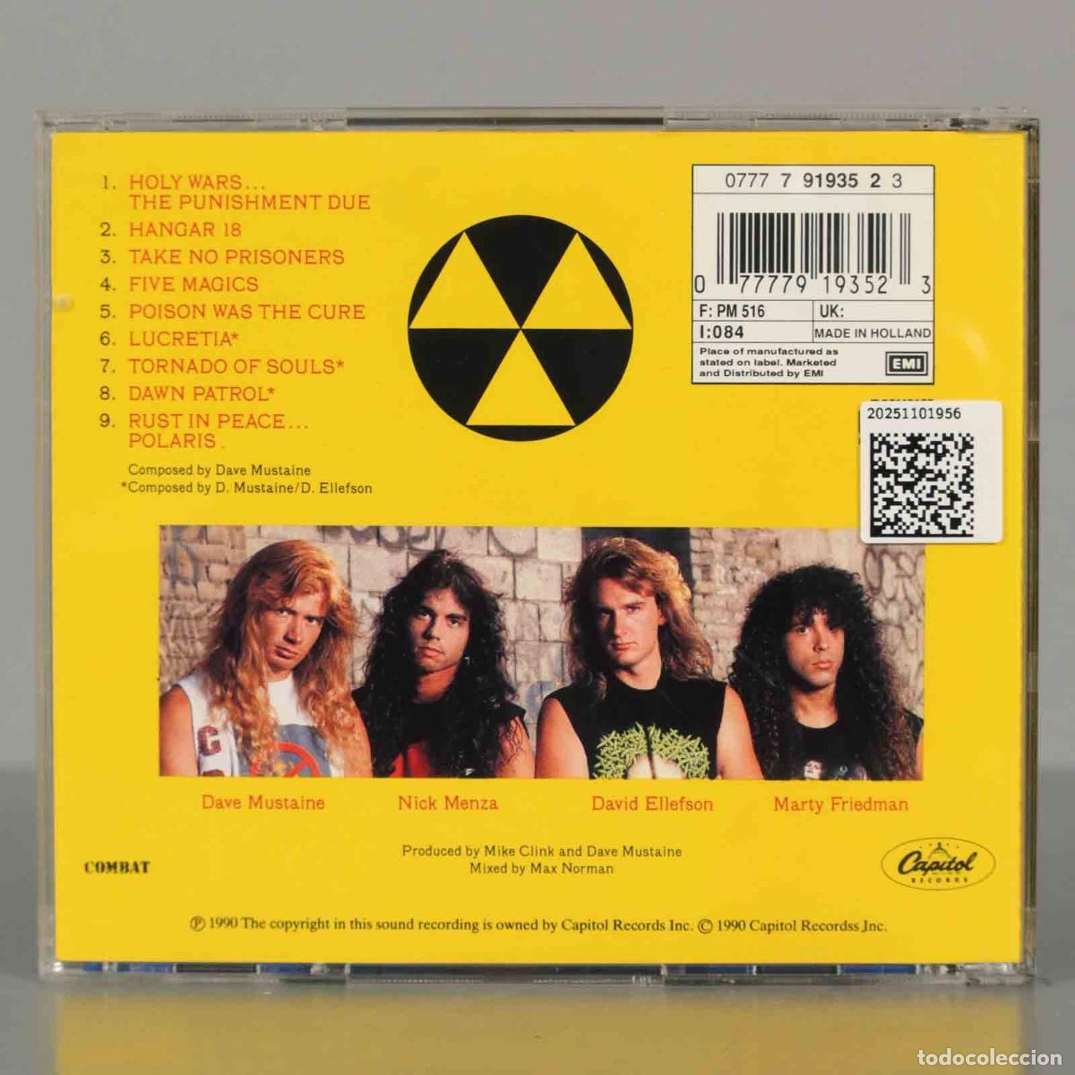 CDs de m&uacute;sica: CD. Megadeth &ndash; Rust In Peace - Foto 2