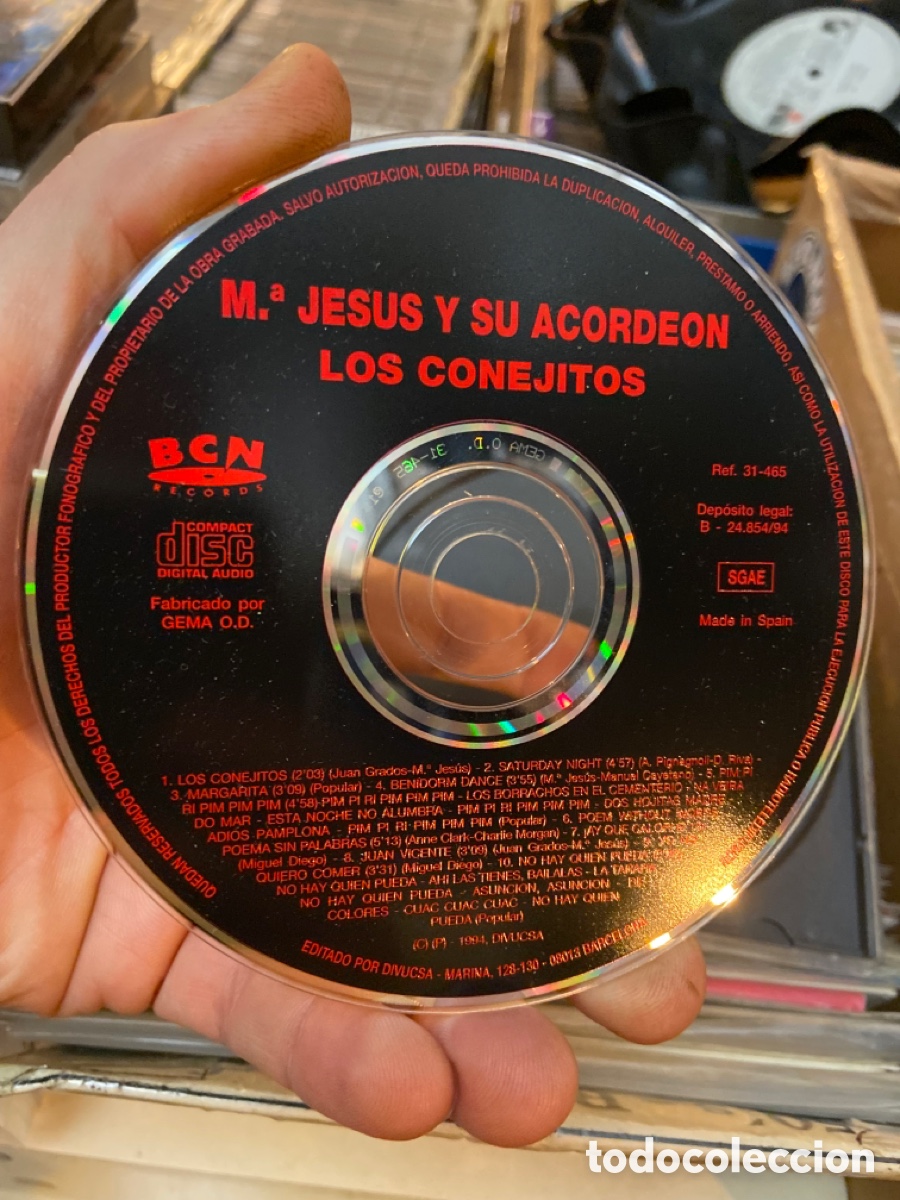 CDs de m&uacute;sica: Maria jesus y su acordeon cd los conejitos - Foto 6
