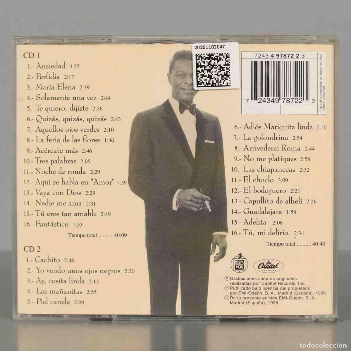 CDs de m&uacute;sica: CD. Nat King Cole &ndash; Inolvidable. - Foto 2