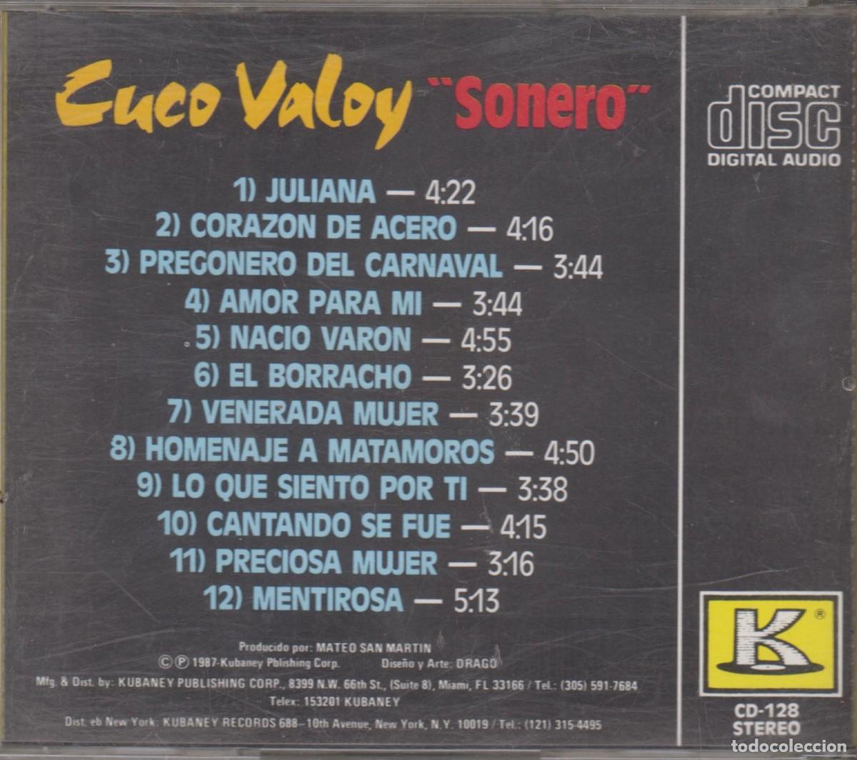 CDs de m&uacute;sica: Cuco Valoy cd Sonero 1987 USA - Foto 2