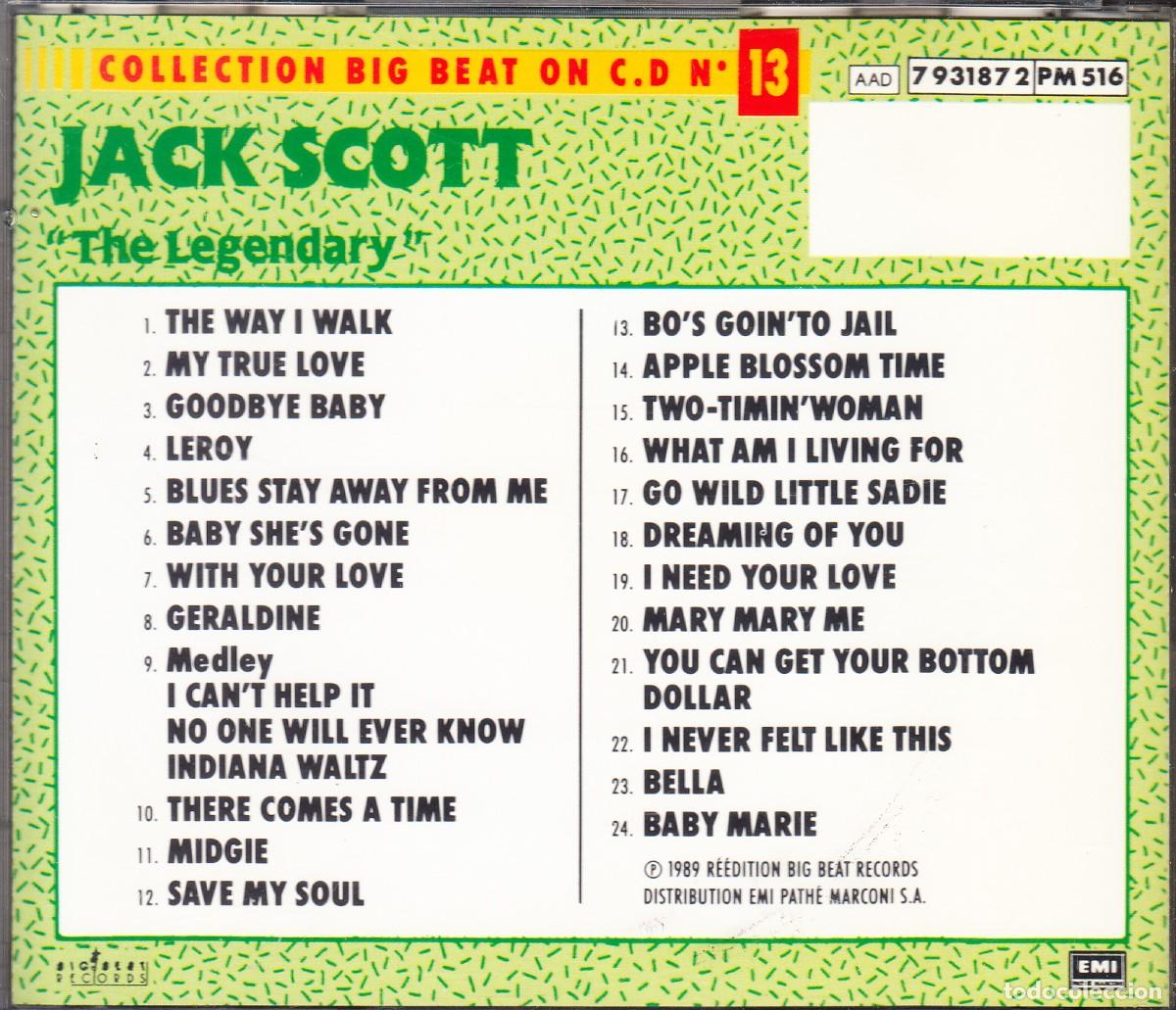 CDs de m&uacute;sica: JACK SCOTT. THE LEGENDARY. CD. - Foto 2