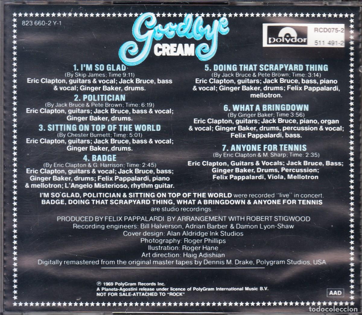 CDs de m&uacute;sica: CREAM. GOODBYE (with George Harrison). CD. - Foto 2