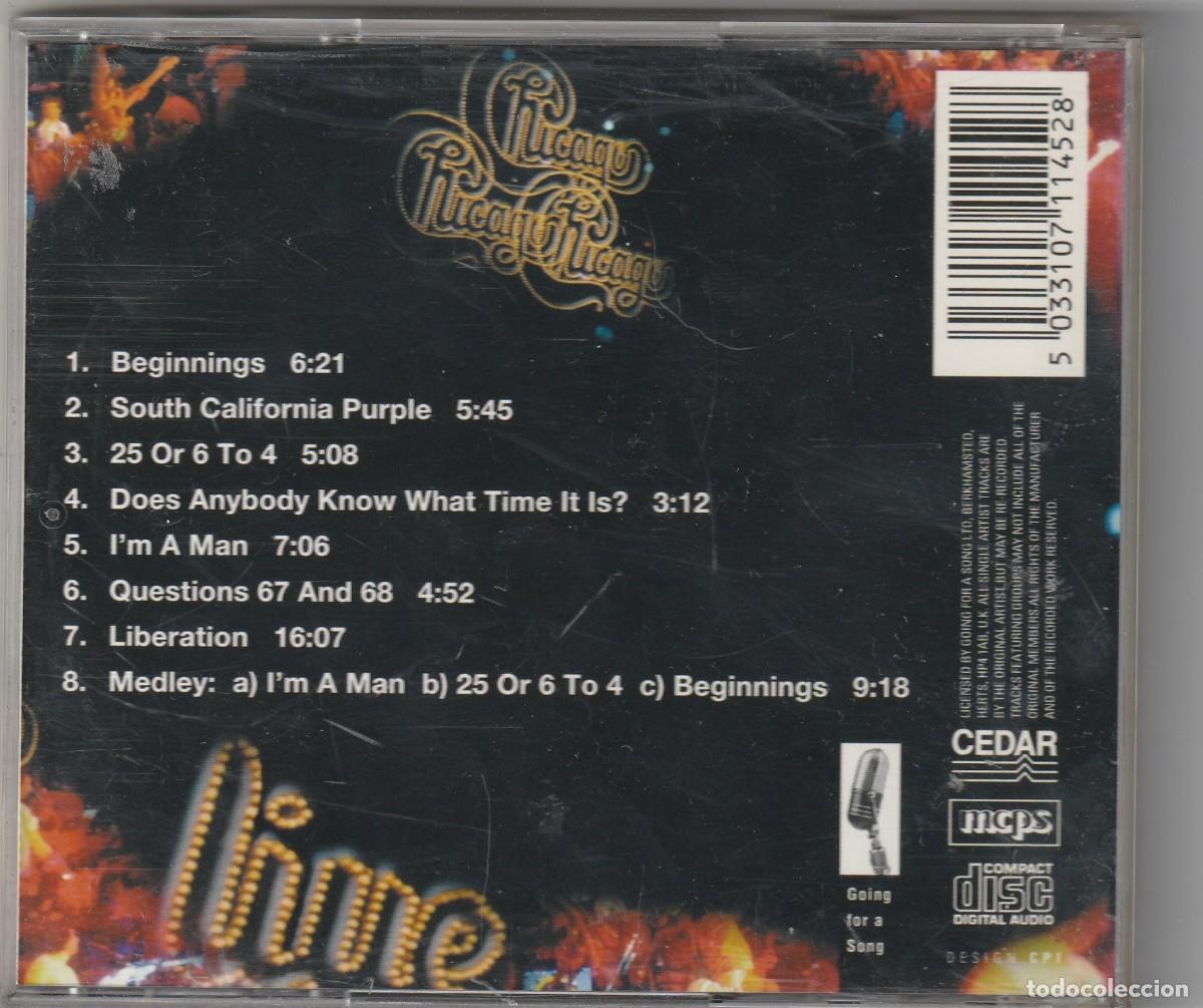 CDs de m&uacute;sica: CHICAGO - CHICAGO LIVE (CD GOING FOR A SONG) - Foto 2