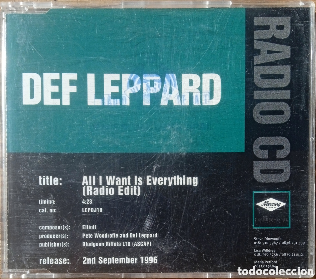 CDs de m&uacute;sica: CD Single Def Leppard (Promo) - Foto 1