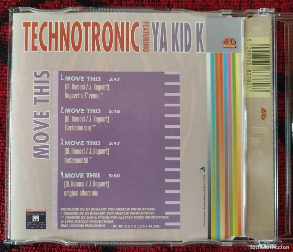 CDs de m&uacute;sica: TECHNOTRONIC Featuring YA KID K ** Move This ** CD SINGLE 1992 - Foto 2