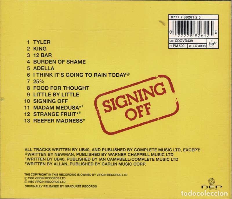CDs de m&uacute;sica: UB40 - Signing Off. CD - Foto 2