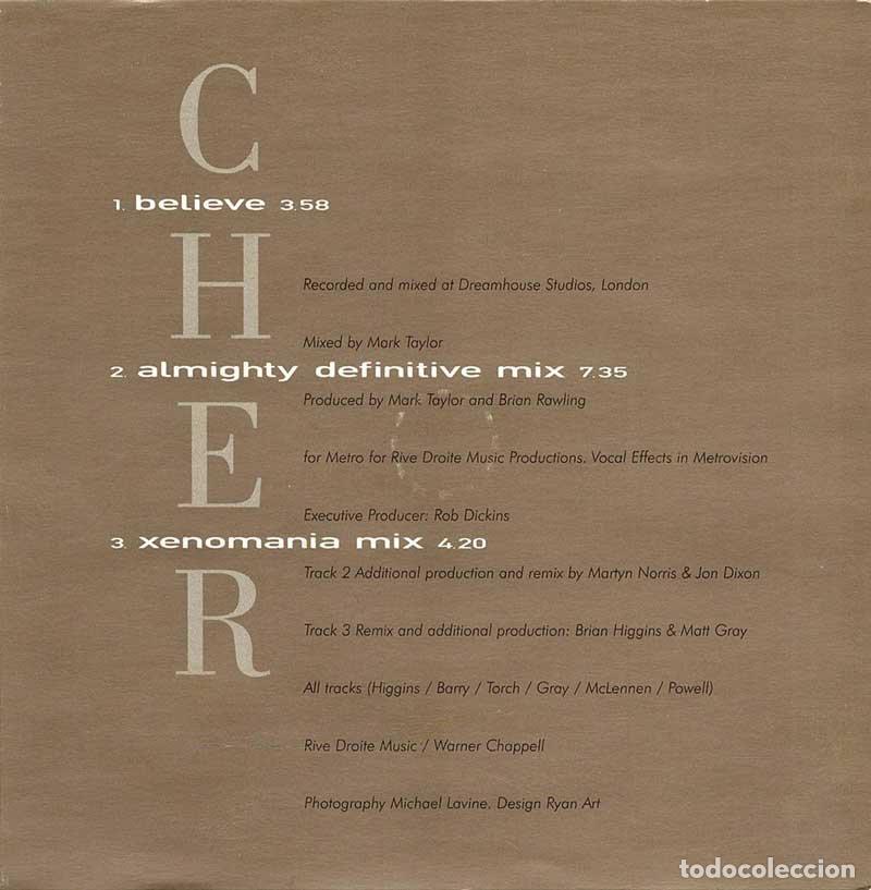 CDs de m&uacute;sica: Cher - Believe. CD Single - Foto 2