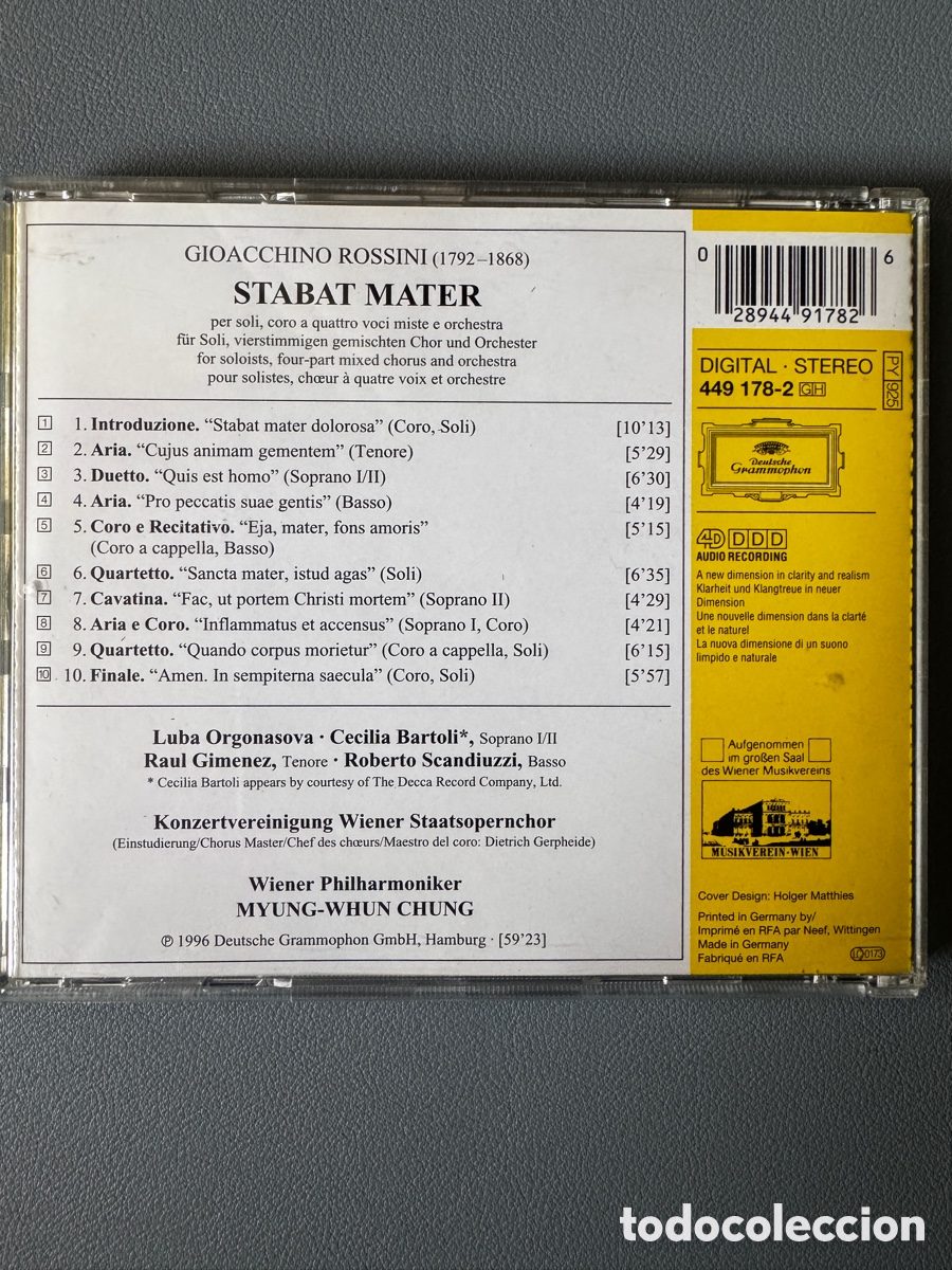 CDs de m&uacute;sica: Rossini. Stabat Mater - Foto 2