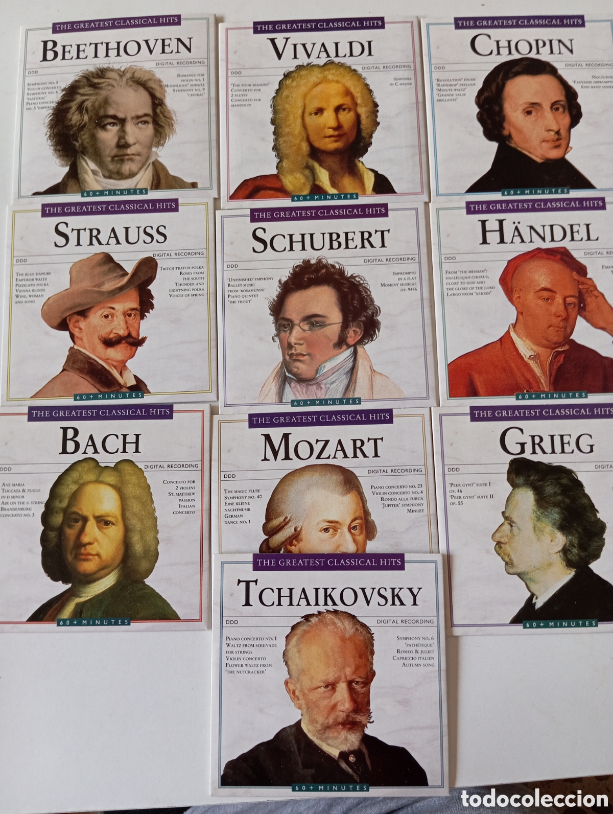 Music CDs: The greatest classical hits 10 Cds