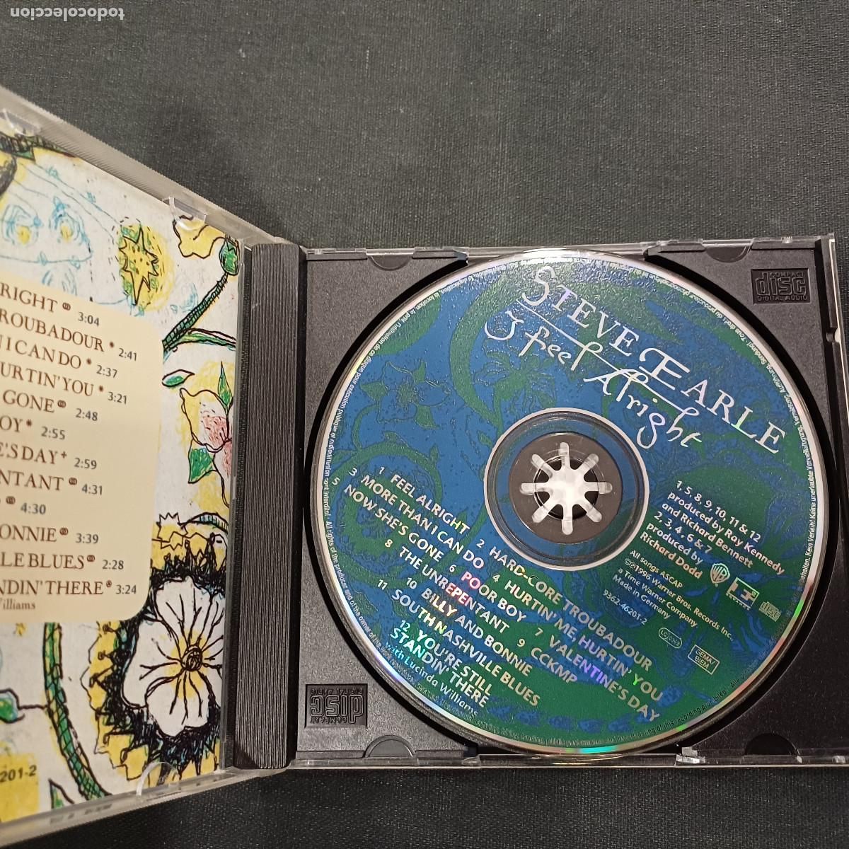CDs de m&uacute;sica: STEVE EARLE/I FEEL ALRIGHT/CD. - Foto 2