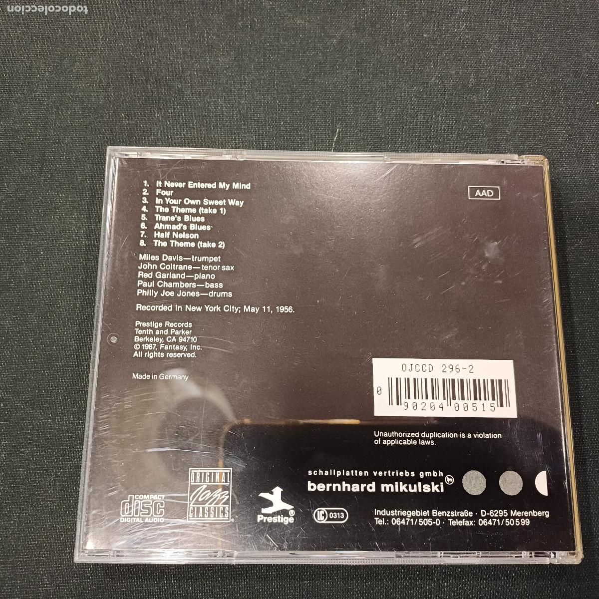 CDs de m&uacute;sica: THE MILES DAVIS QUINTET/WORKIN/CD. - Foto 3