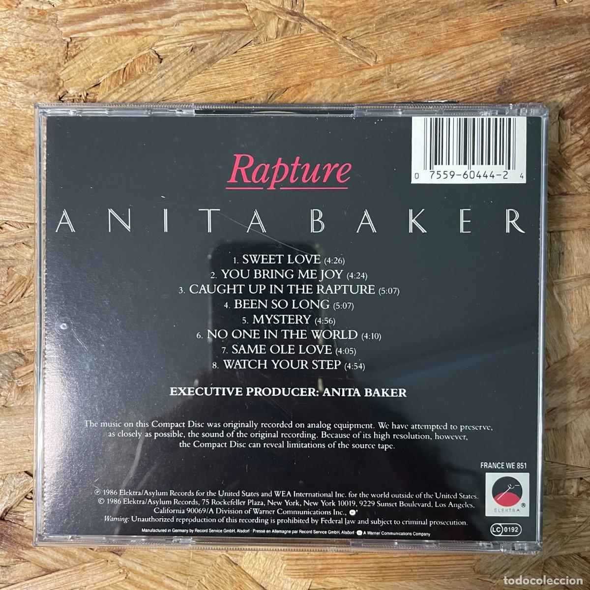 CDs de m&uacute;sica: CD Anita Baker &ndash; Rapture - Foto 2