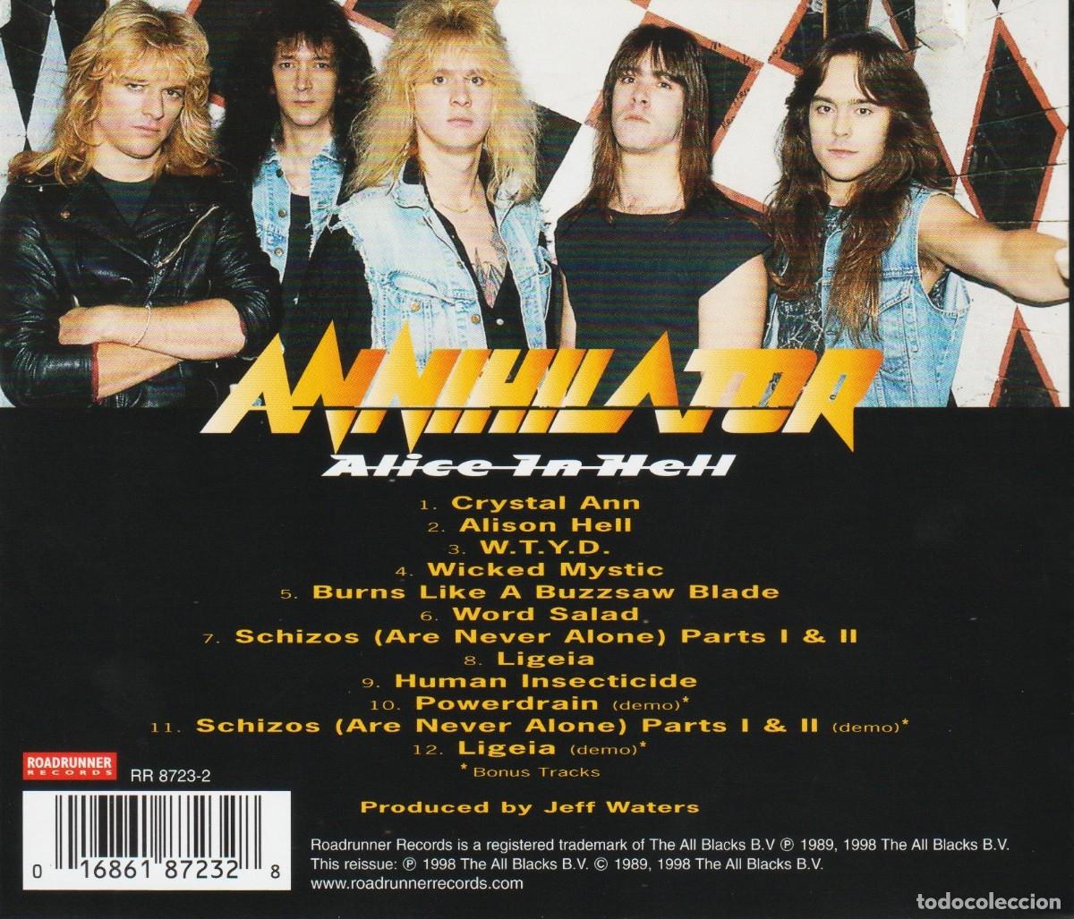 CDs de m&uacute;sica: �T1088 - ANNIHILATOR. ALICE IN HELL. CD. - Foto 2