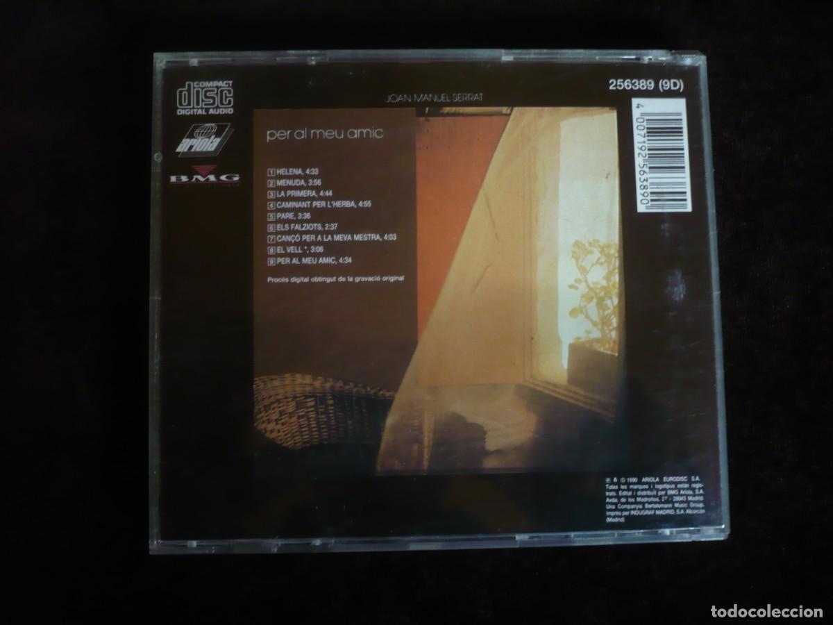 CDs de m&uacute;sica: joan manuel serrat - per al meu amic - 9 temas - cd como nuevo - Foto 2