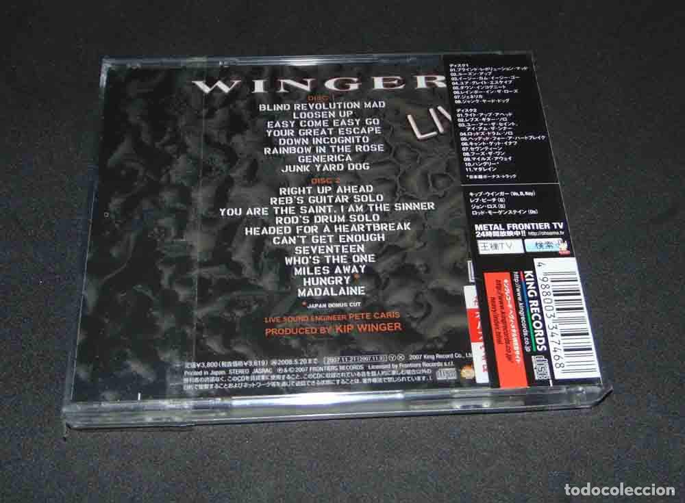 CDs de m&uacute;sica: WINGER &ndash; Live - DOBLE CD EDICION JAPONESA 2007 - Foto 6
