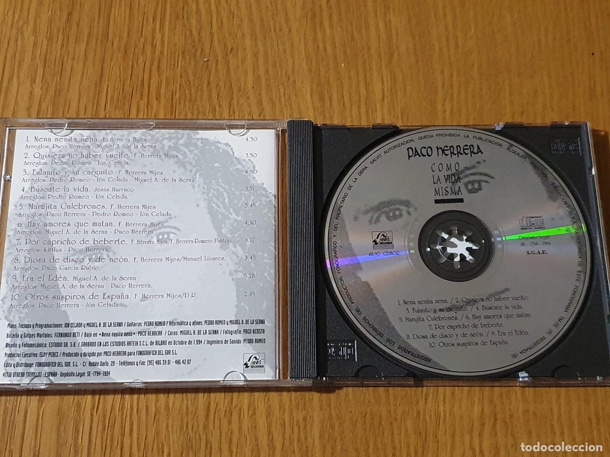 CDs de m&uacute;sica: CD Cd Paco Herrera - como la vida misma - 1994 - Foto 2