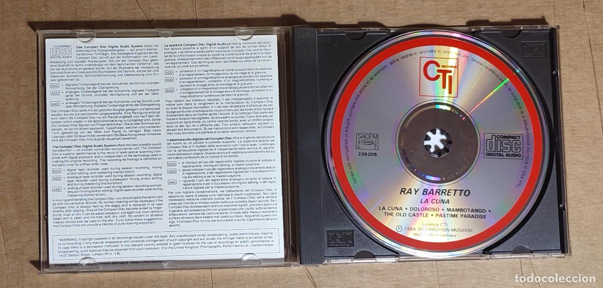 CDs de m&uacute;sica: RAY BARRETTO - LA CUNA - 1984 - Foto 2