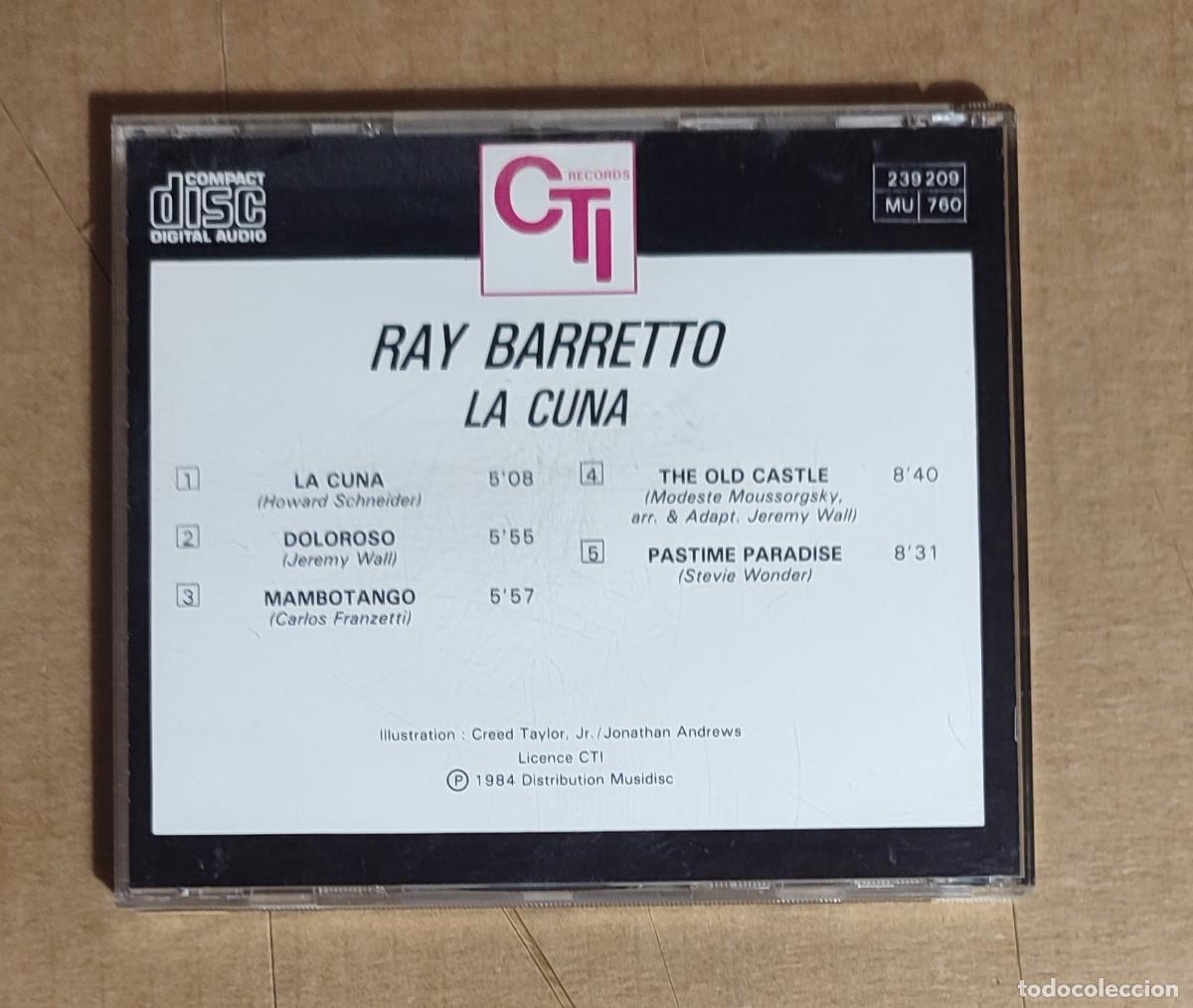 CDs de m&uacute;sica: RAY BARRETTO - LA CUNA - 1984 - Foto 3