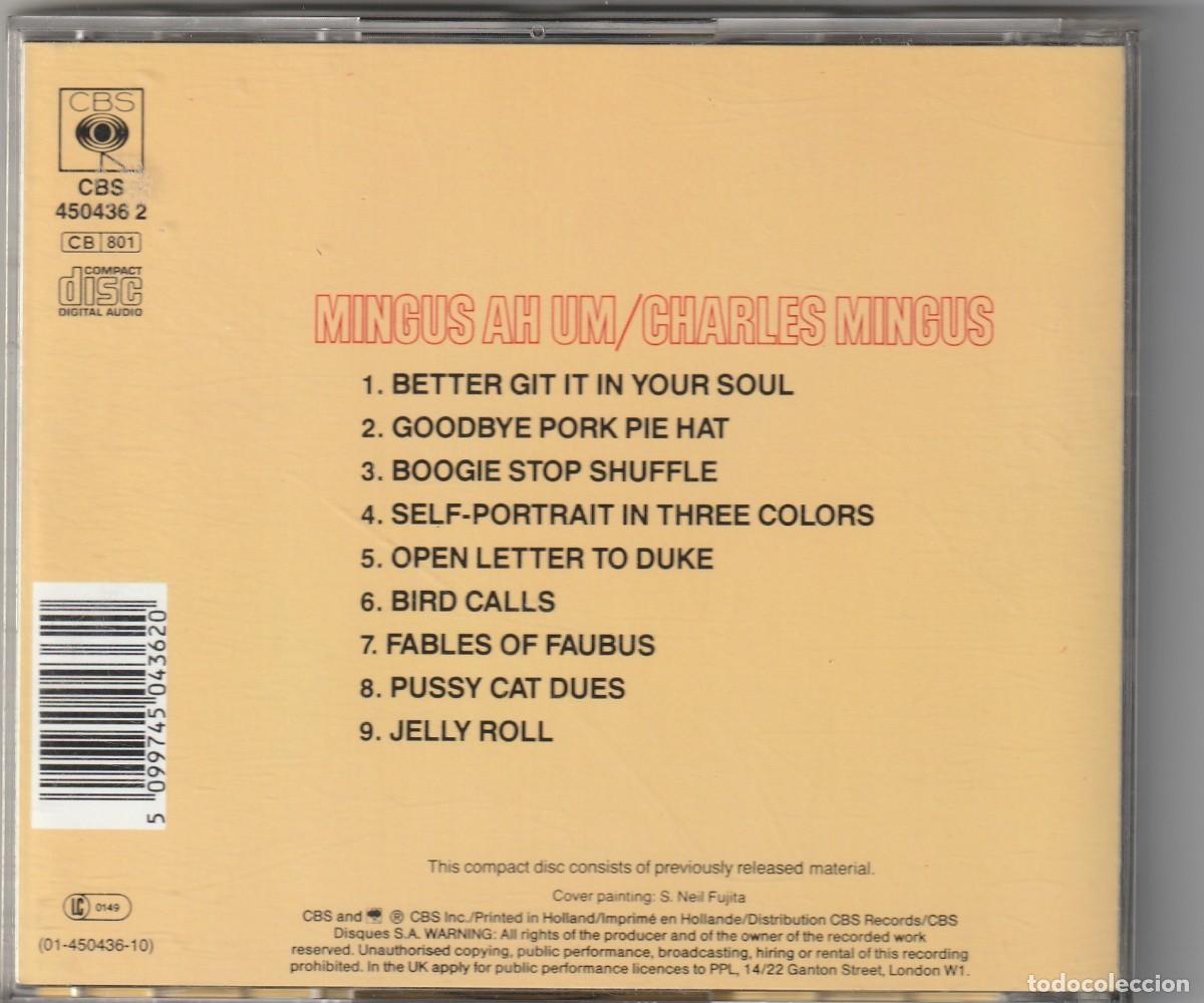 CDs de m&uacute;sica: CHARLES MINGUS - MINGUS AH UM (CD CBS) - Foto 2