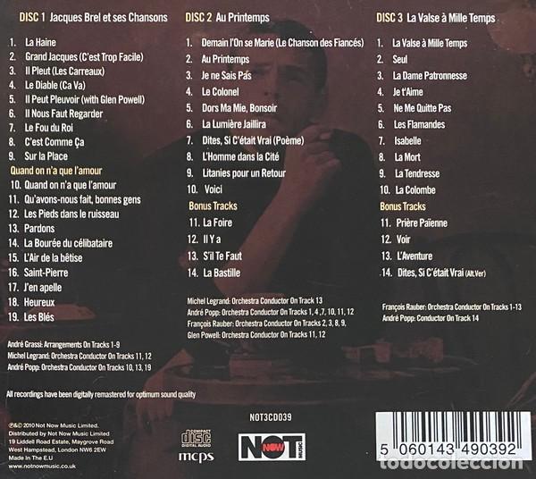 CDs de m&uacute;sica: Jacques Brel - Je taime (3 CDs) - Foto 2