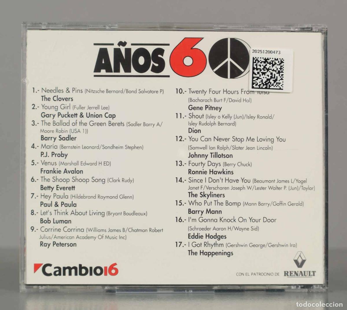 CDs de m&uacute;sica: CD. Various - Pop. A&Ntilde;OS 60 - Foto 2