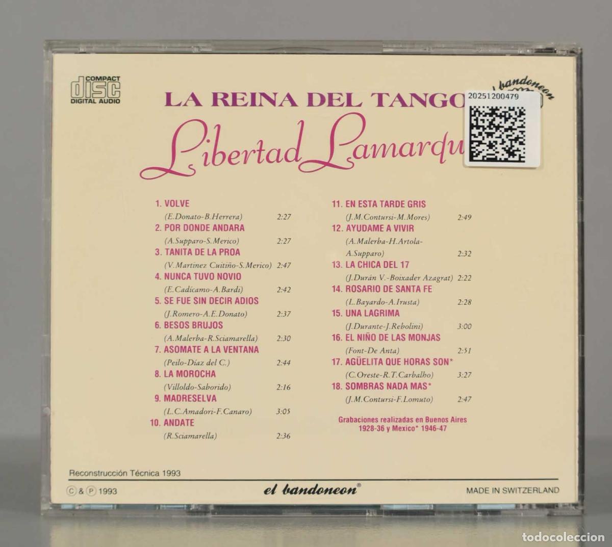 CDs de m&uacute;sica: CD. La Reina del Tango - Libertad Lamarque - Foto 2