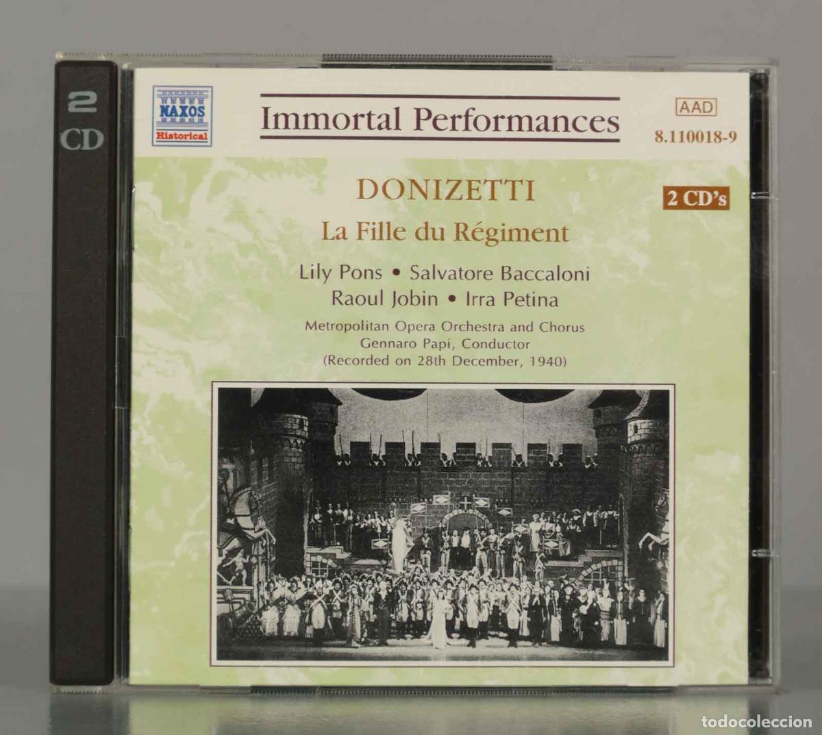 CD de M&uacute;sica: CD. Gaetano Donizetti &ndash; La Fille Du R&eacute;giment. PAPI. 1940