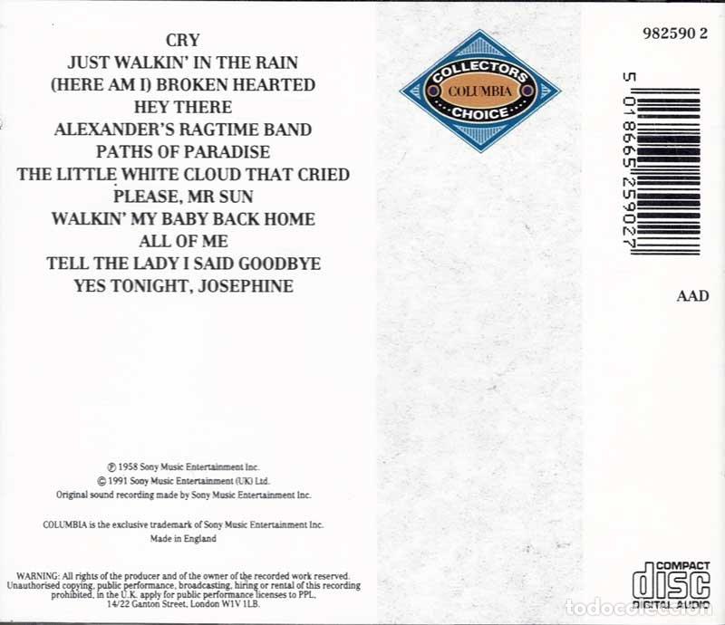 CDs de m&uacute;sica: Johnnie Ray - Johnnie Rays Greatest Hits. CD - Foto 2
