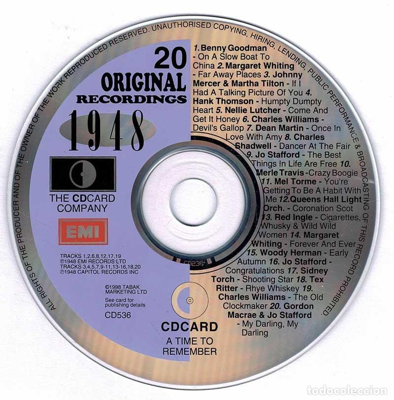 CDs de m&uacute;sica: 20 Original Recordings - 1948. CD - Foto 1